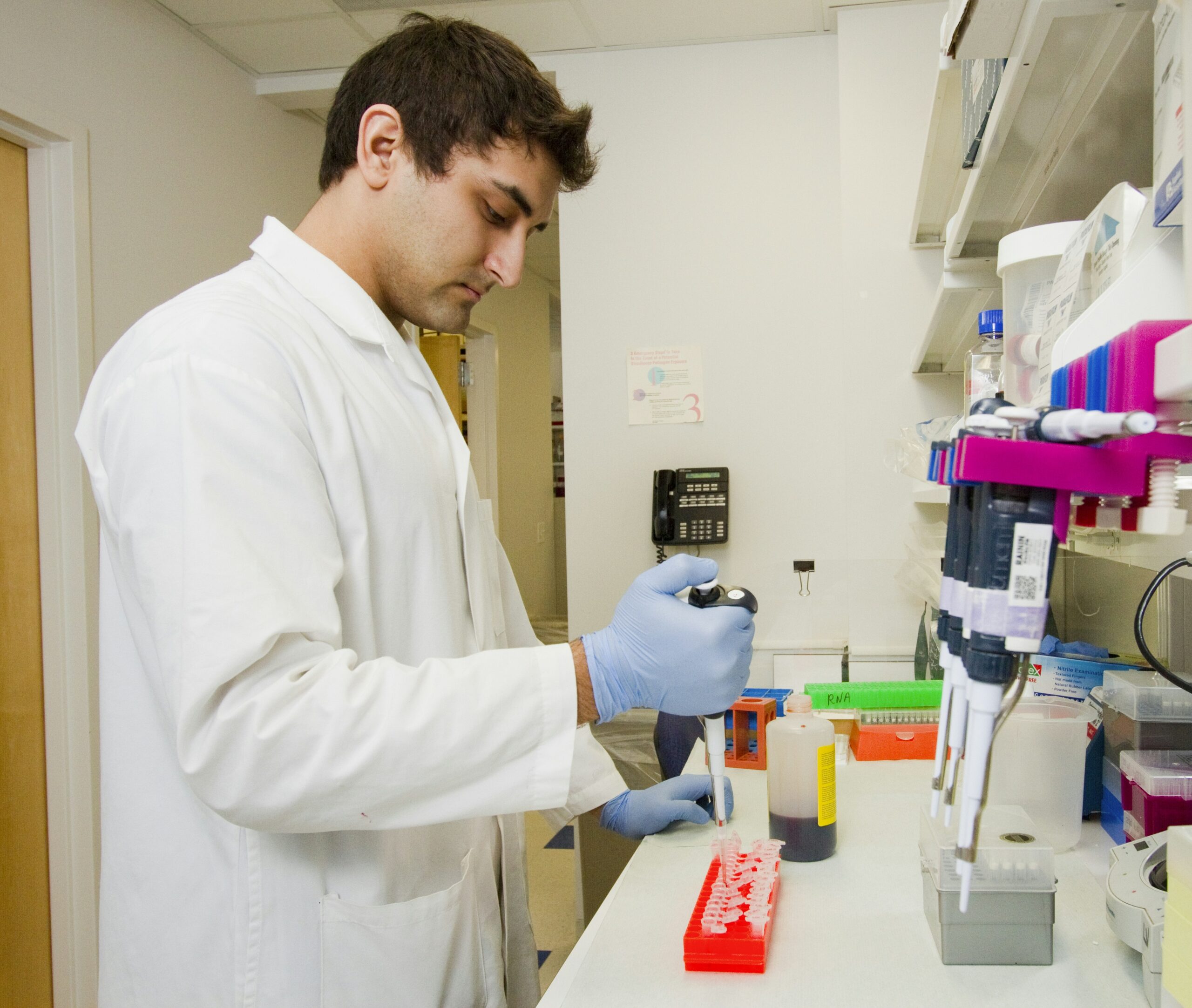 a man in a lab coat